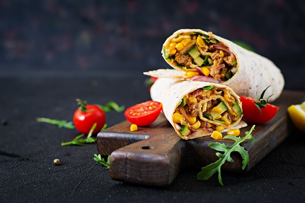 burritos wraps with beef and vegetables on black 2021 08 26 23 07 01 utc
