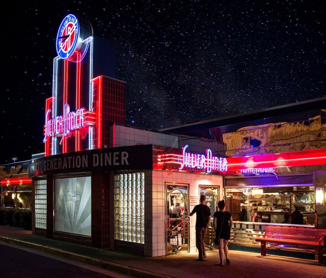 night downtown diner signage neon sign stars 393589 pxhere.com